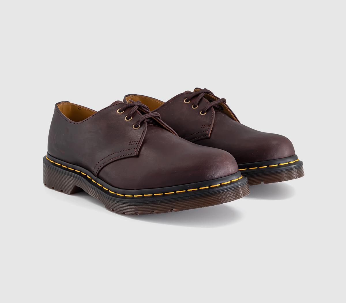 Dr. Martens3 Eyelet ShoesCherry Red Crazy Horse