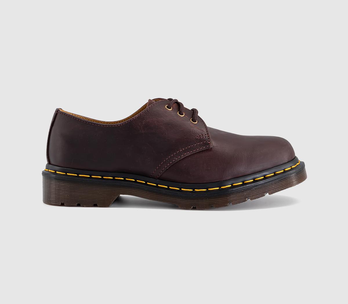 Dr. Martens3 Eyelet ShoesCherry Red Crazy Horse