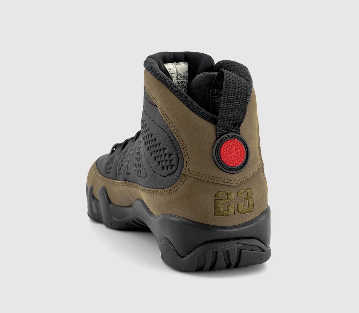 JordanAir Jordan 9 TrainersBlack True Red Light Olive