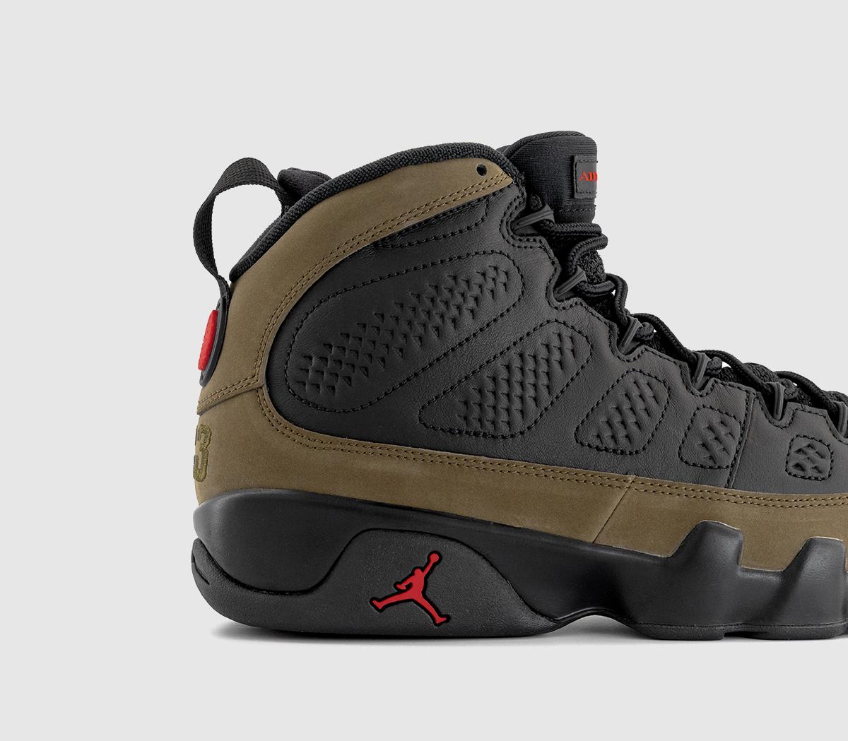 JordanAir Jordan 9 TrainersBlack True Red Light Olive