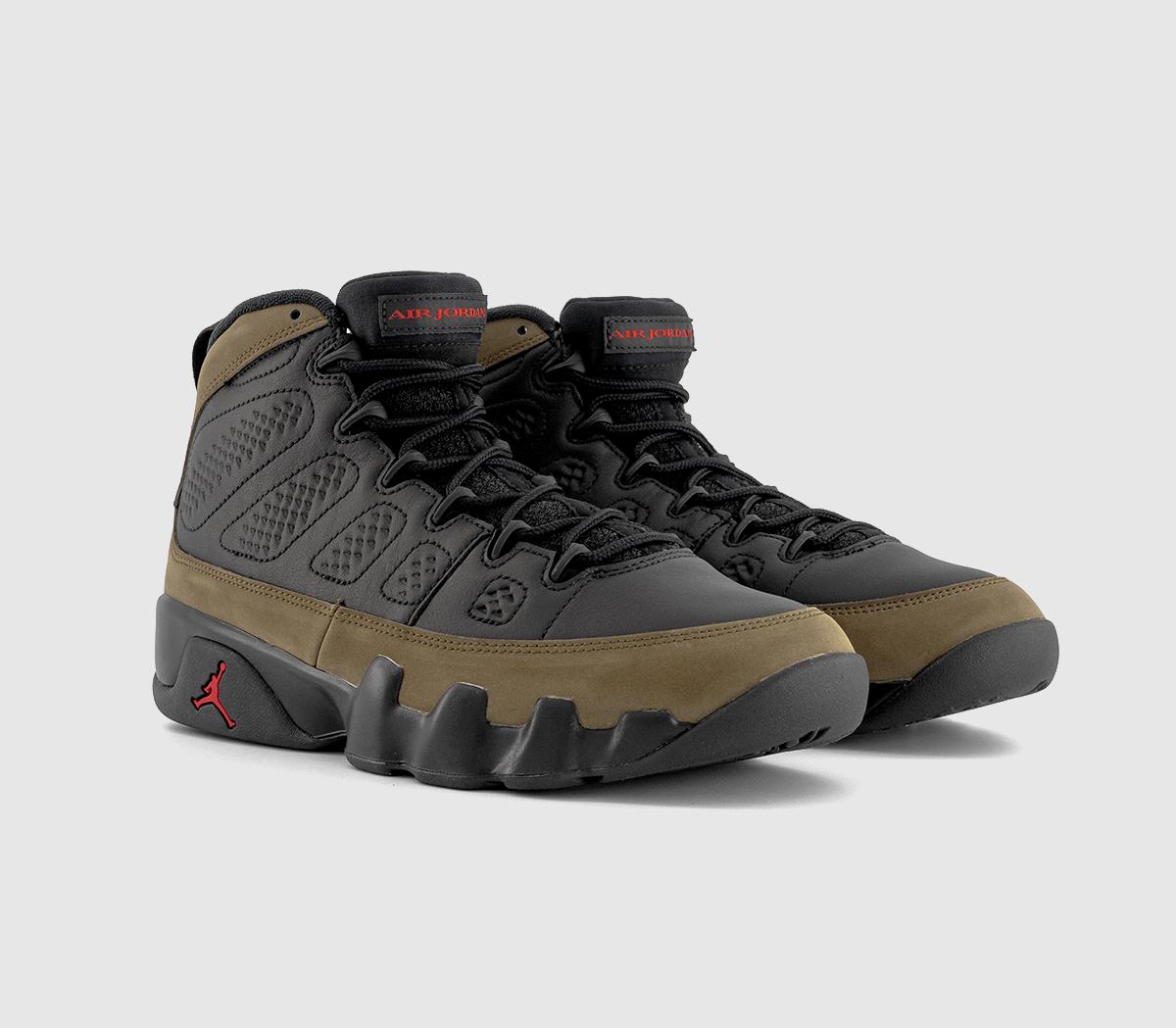 JordanAir Jordan 9 TrainersBlack True Red Light Olive