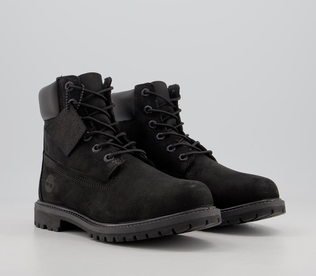 Timberland Womens Premium 6 Boot Black Boots, 3.5