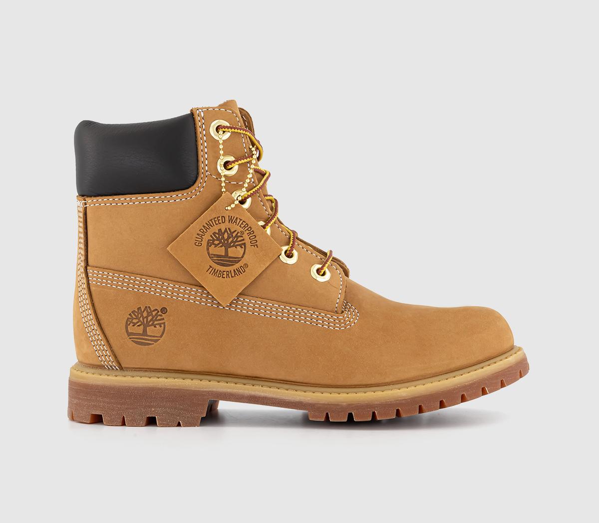 Timberland Premium 6 Inch Boots F Wheat Nubuck - Women's Ankle Boots