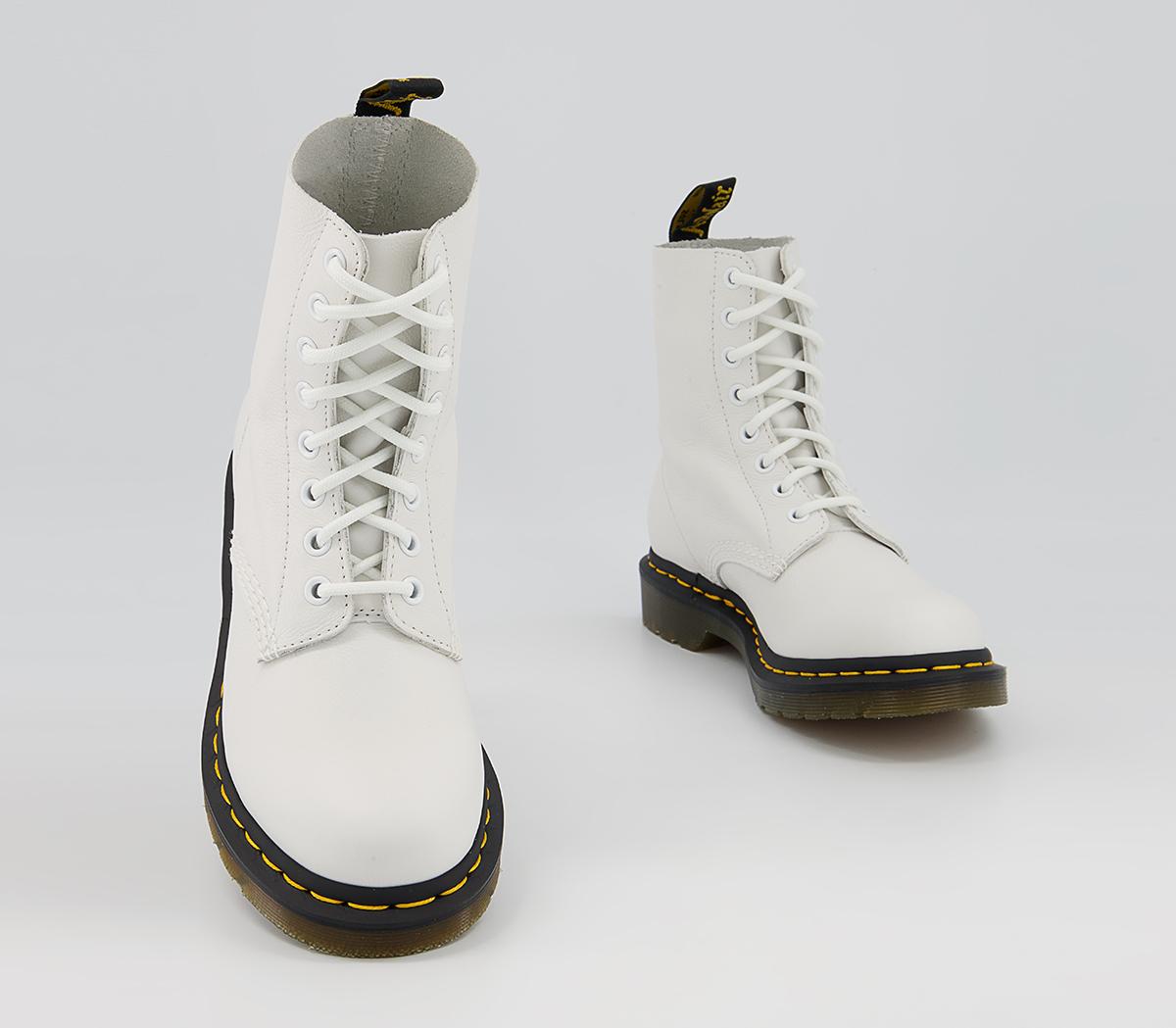 Dr. Martens 8 Eyelet Lace Up Boots Dr. Martens 8 Eyelet Lace Up Boots White Virginia