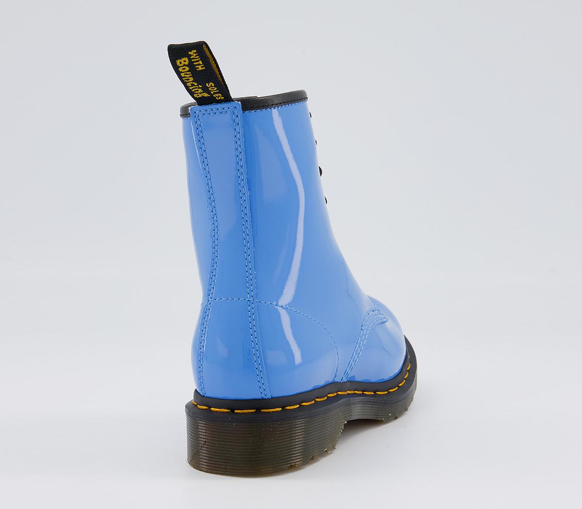 Dr. Martens 8 Eyelet Lace Up Boots Dr. Martens 8 Eyelet Lace Up Boots Patent Blue