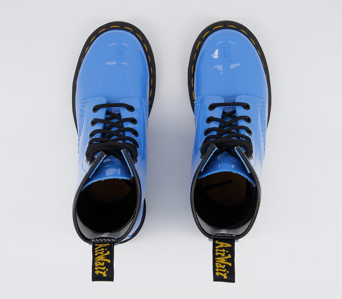 Dr. Martens 8 Eyelet Lace Up Boots Dr. Martens 8 Eyelet Lace Up Boots Patent Blue
