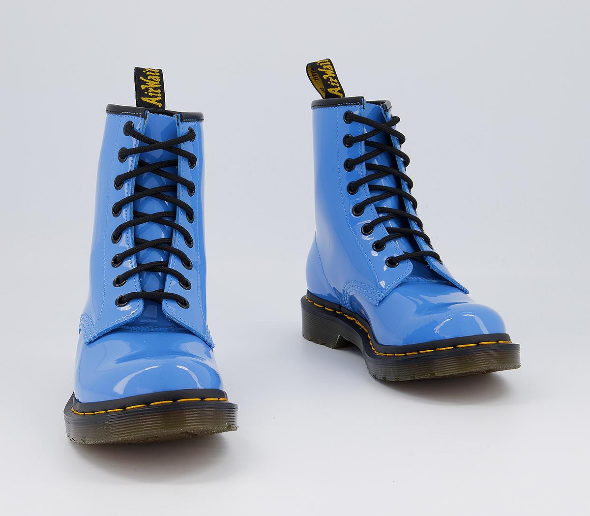 Dr. Martens 8 Eyelet Lace Up Boots Dr. Martens 8 Eyelet Lace Up Boots Patent Blue