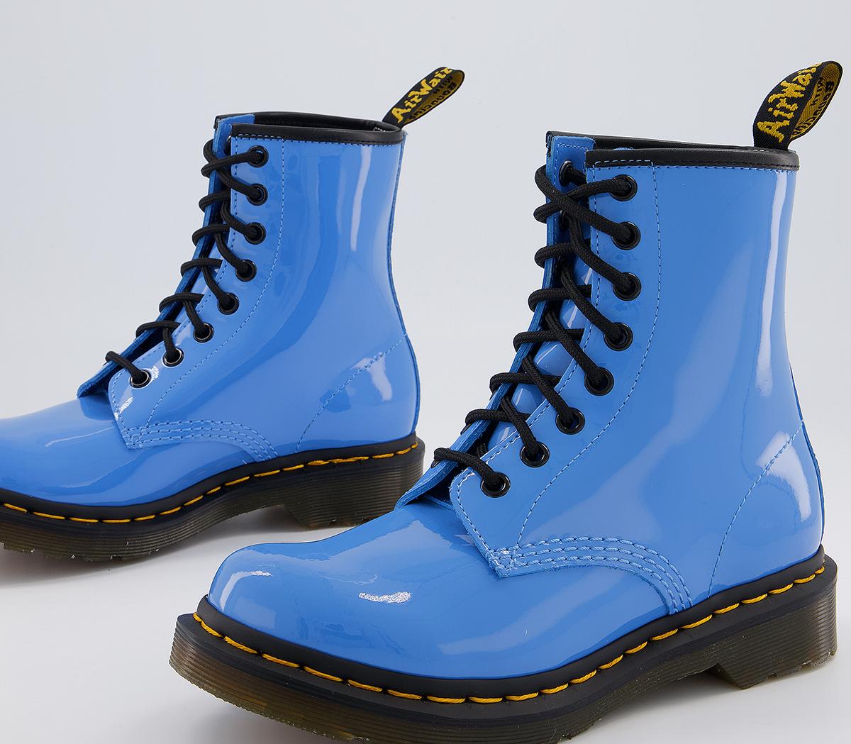 Dr. Martens 8 Eyelet Lace Up Boots Dr. Martens 8 Eyelet Lace Up Boots Patent Blue