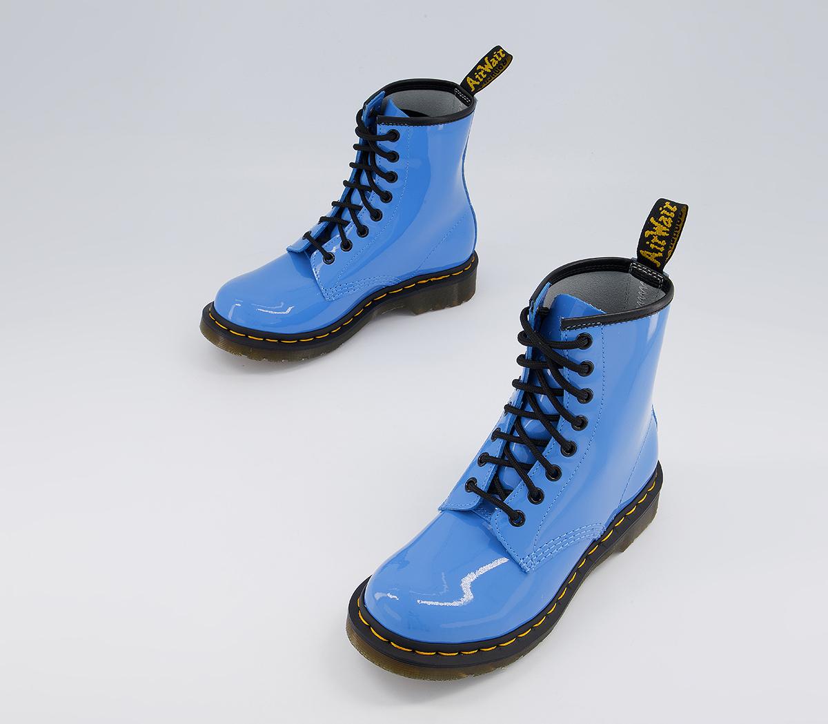Dr. Martens 8 Eyelet Lace Up Boots Dr. Martens 8 Eyelet Lace Up Boots Patent Blue