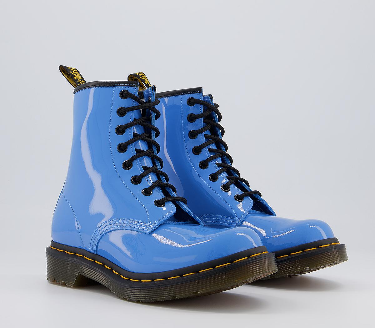 Dr. Martens 8 Eyelet Lace Up Boots Dr. Martens 8 Eyelet Lace Up Boots Patent Blue