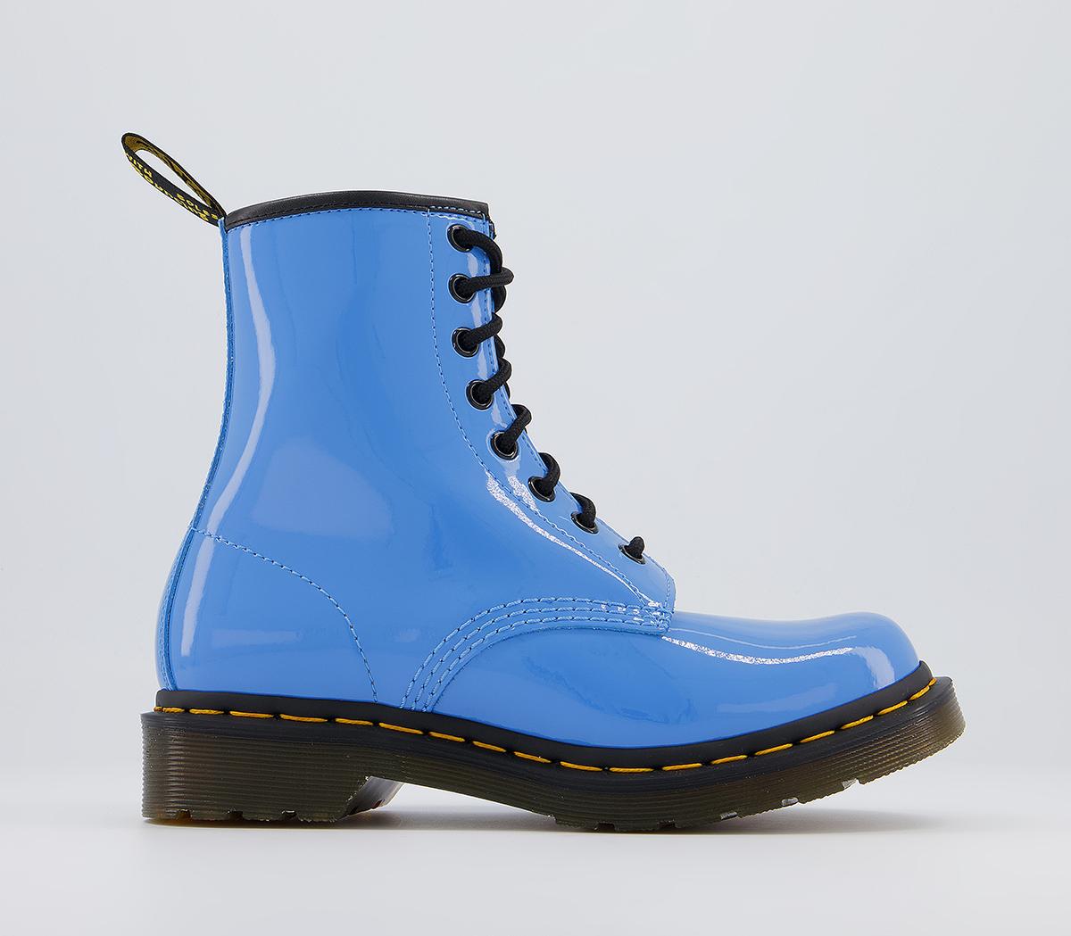 Dr. Martens 8 Eyelet Lace Up Boots Dr. Martens 8 Eyelet Lace Up Boots Patent Blue