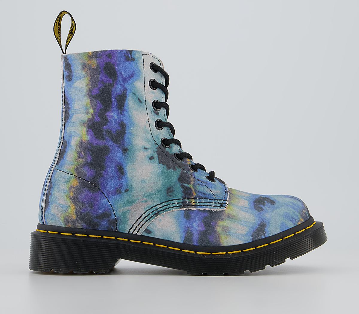 Dr. Martens8 Eyelet Lace Up Boots Dr. Martens8 Eyelet Lace Up BootsBlue Summer Tie Dye