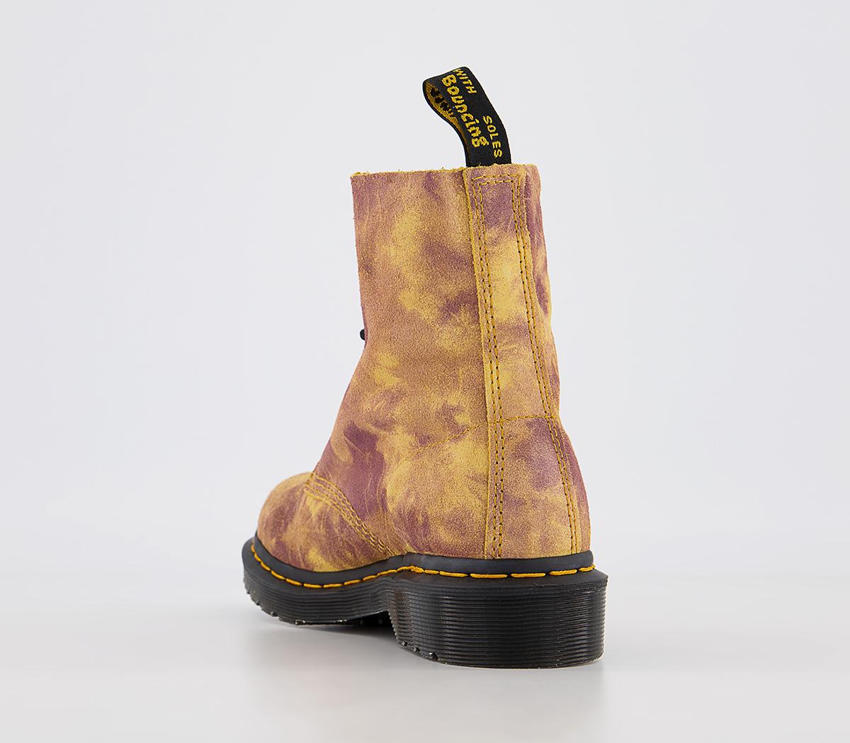 Dr. Martens8 Eyelet Lace Up Boots Dr. Martens8 Eyelet Lace Up BootsBurnt Yellow Grunge Tie Dye