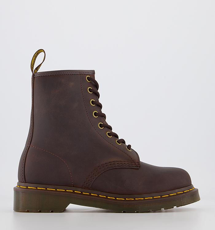 brown short lace up boots