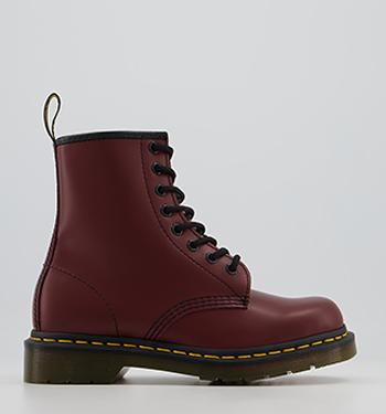Dr. Martens 8 Eyelet Lace Up Boots Cherry Red