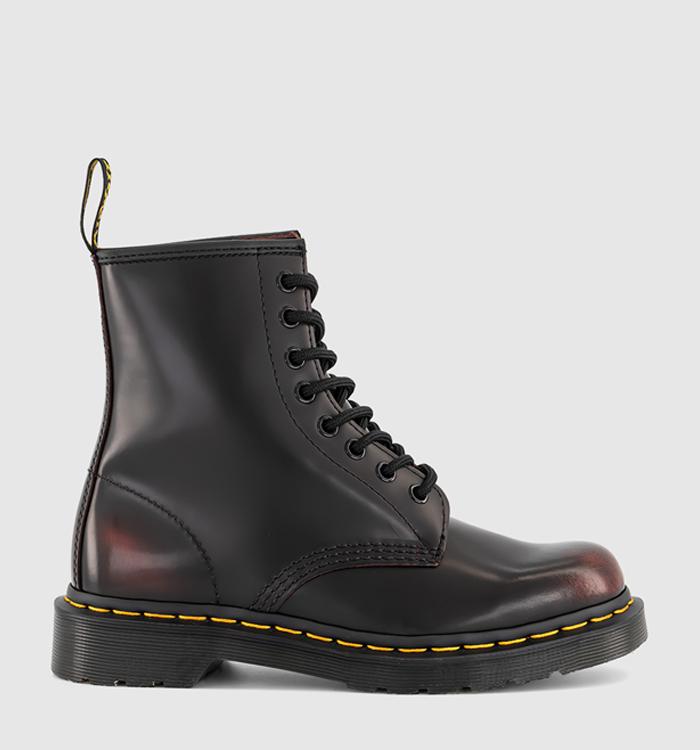 Dr. Martens 8 Eyelet Lace Up Boots Cherry Red Arcadia