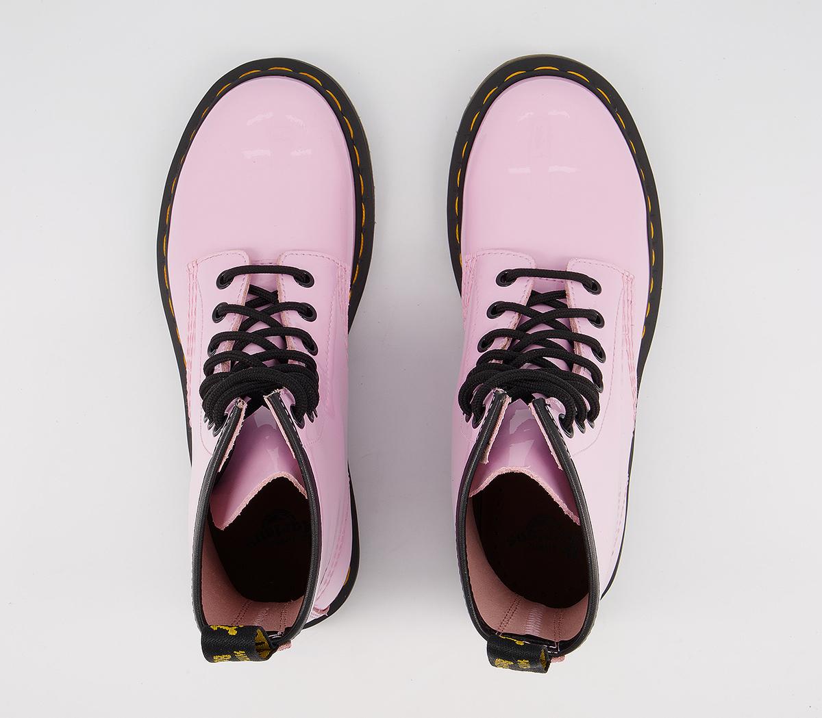 Dr. Martens 8 Eyelet Lace Up Boots Dr. Martens 8 Eyelet Lace Up Boots Pale Pink Patent