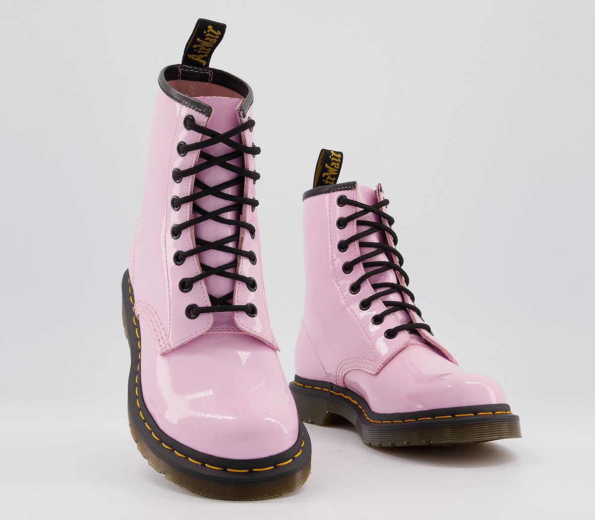 Dr. Martens 8 Eyelet Lace Up Boots Dr. Martens 8 Eyelet Lace Up Boots Pale Pink Patent