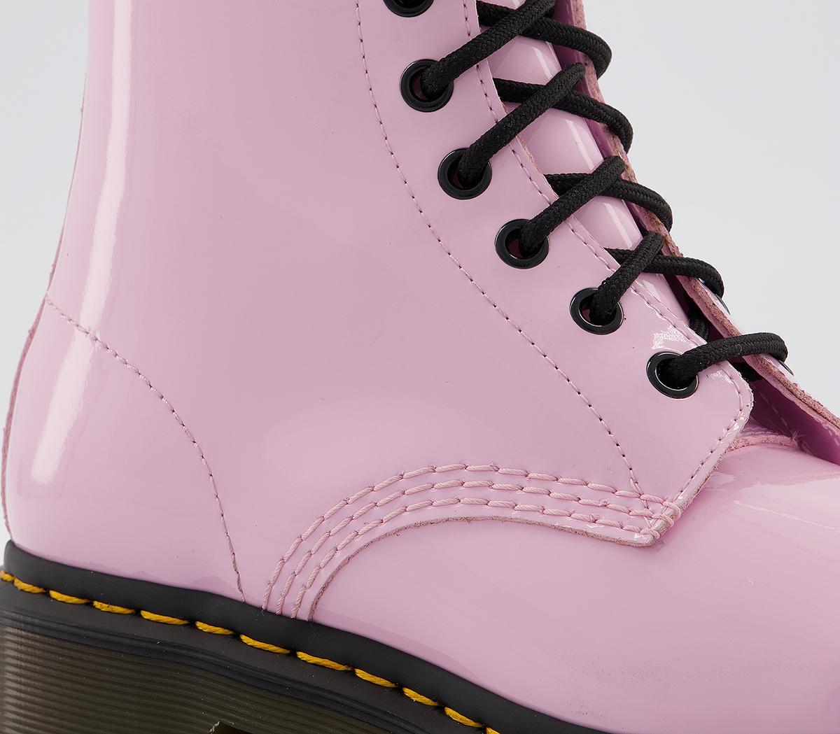 Dr. Martens 8 Eyelet Lace Up Boots Dr. Martens 8 Eyelet Lace Up Boots Pale Pink Patent