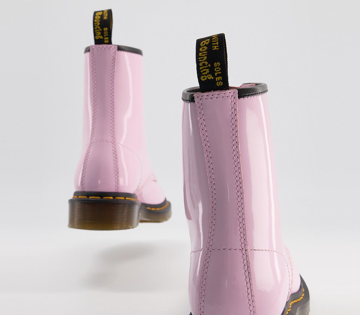 Dr. Martens 8 Eyelet Lace Up Boots Dr. Martens 8 Eyelet Lace Up Boots Pale Pink Patent