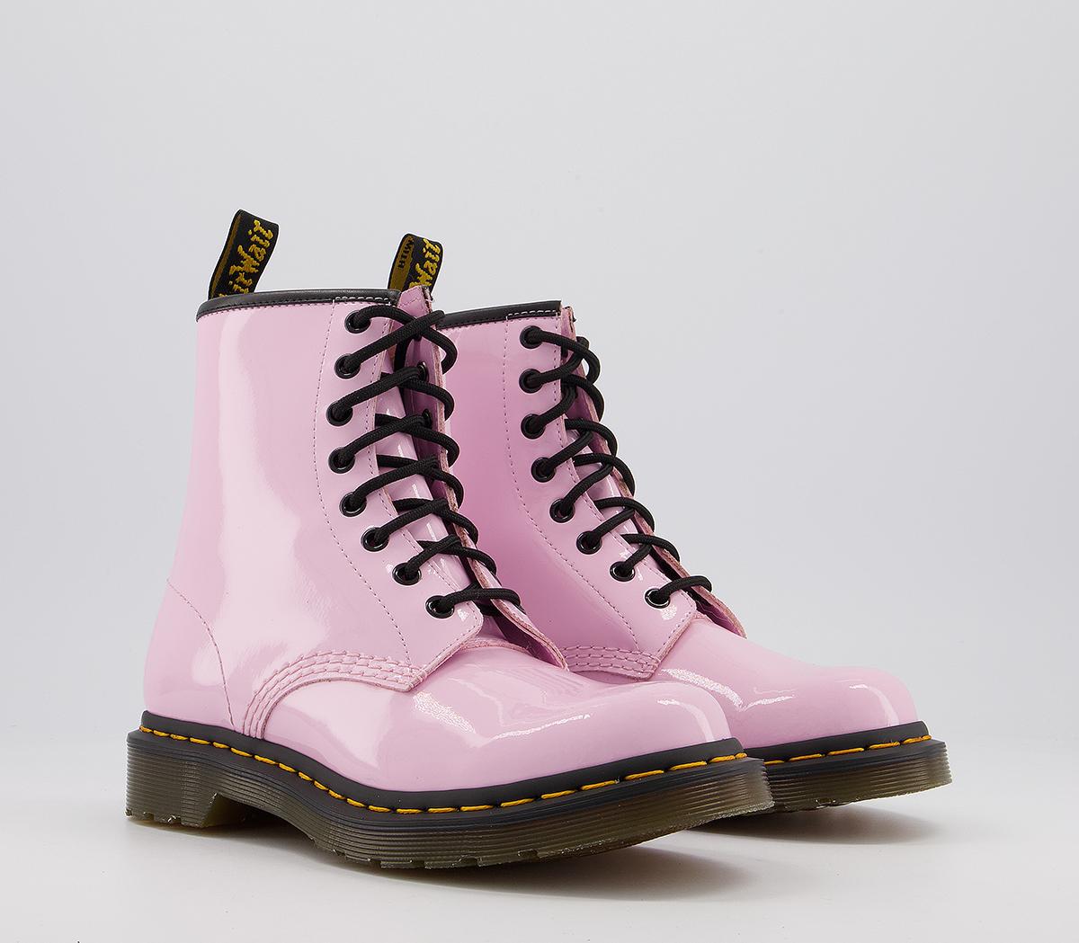 Dr. Martens 8 Eyelet Lace Up Boots Dr. Martens 8 Eyelet Lace Up Boots Pale Pink Patent