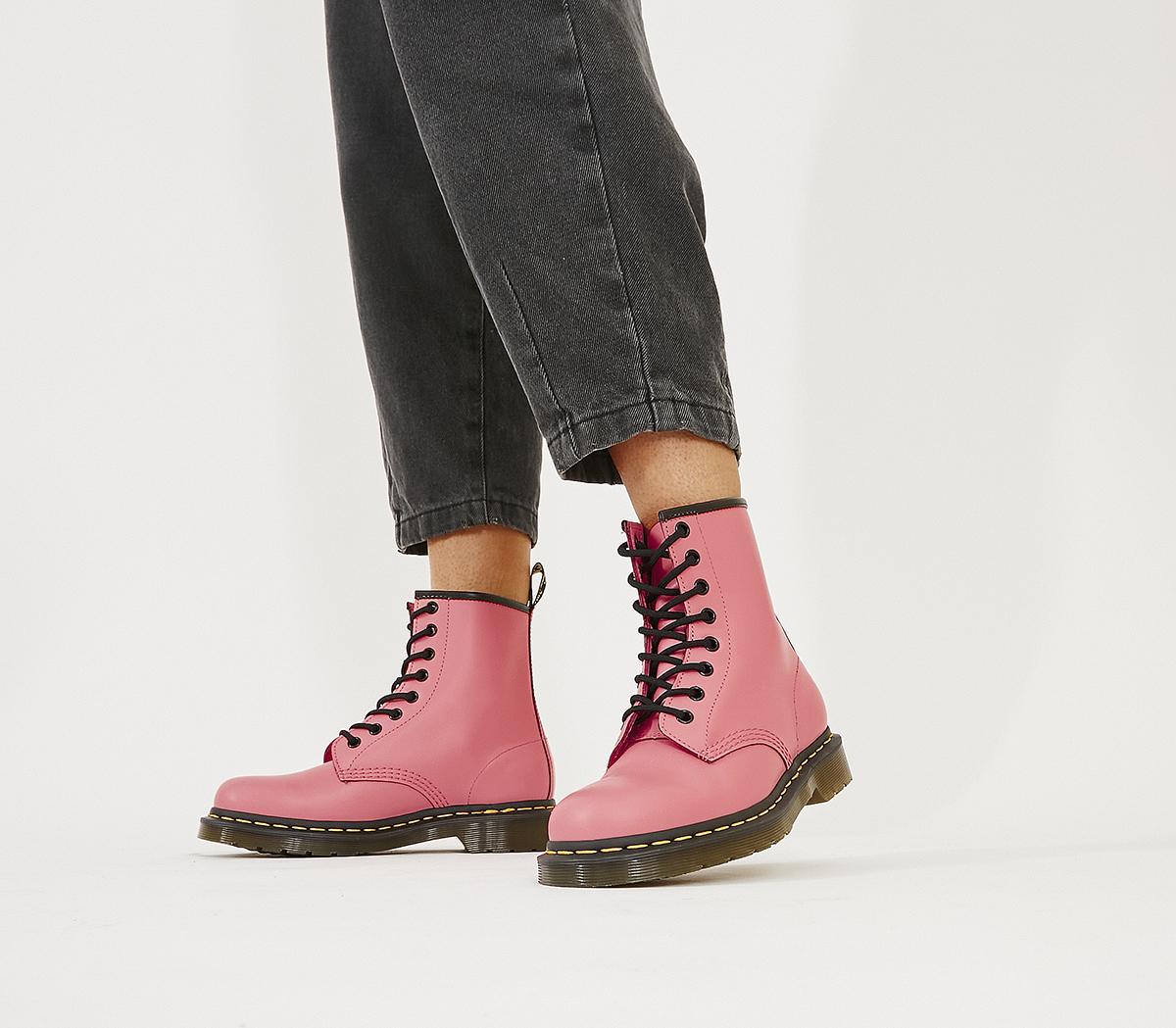 Dr. Martens8 Eyelet Lace Up BootsAcid Pink Smooth