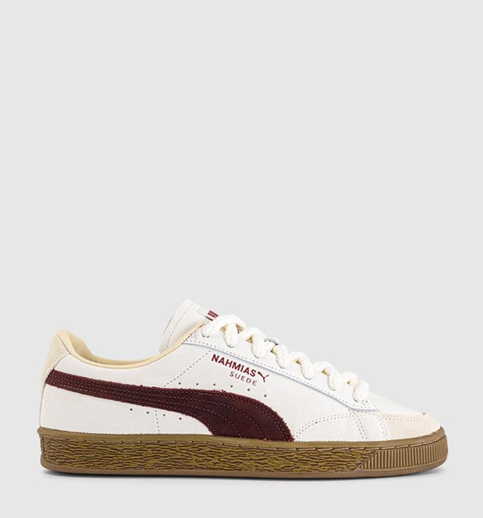 PUMA Suede Classic Trainers Nahmias Warm White Archive Gold For All Time Red