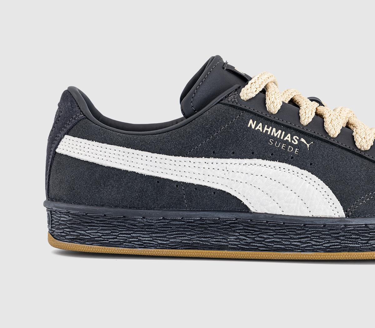 PUMASuede Classic TrainersNahmias Flat Dark Gray Vapor Gray Honey Butter