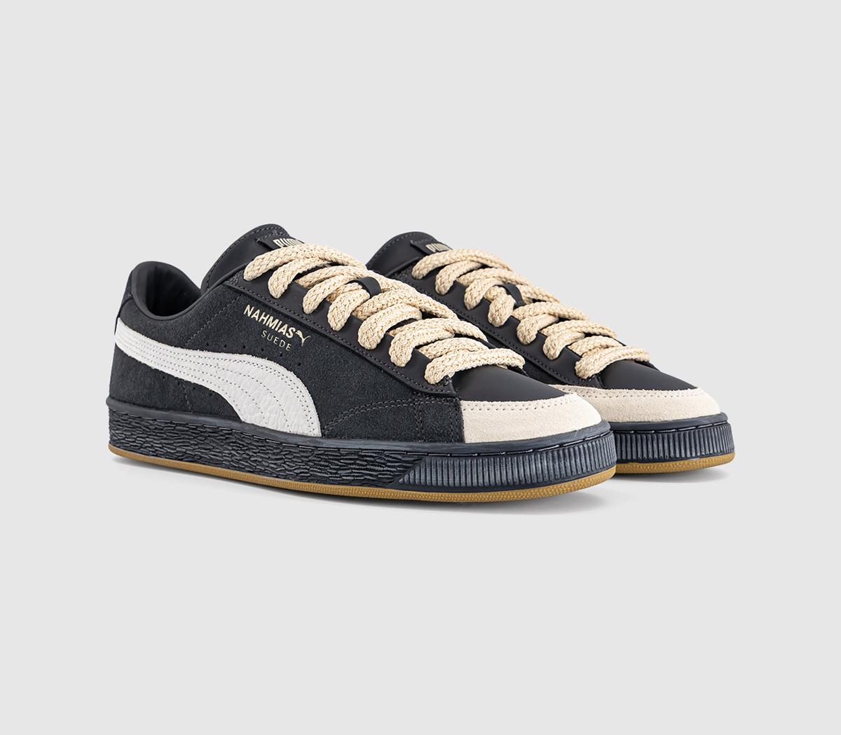 PUMASuede Classic TrainersNahmias Flat Dark Gray Vapor Gray Honey Butter