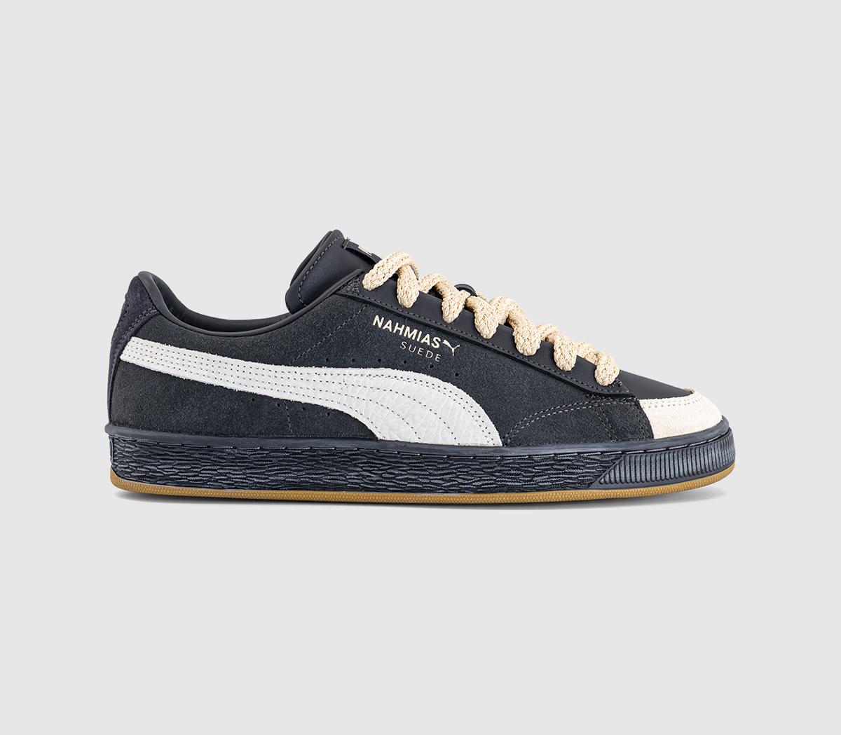 PUMASuede Classic TrainersNahmias Flat Dark Gray Vapor Gray Honey Butter
