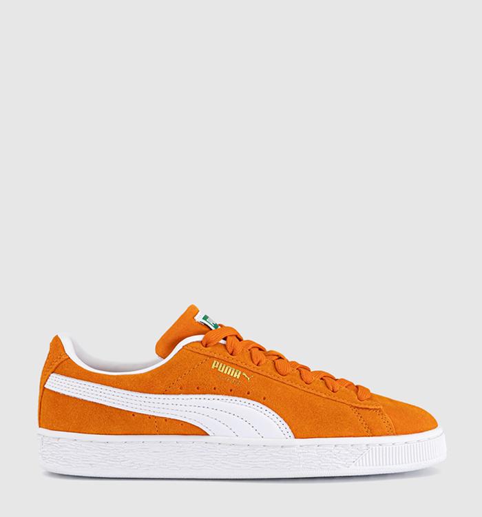 PUMA Suede Classic Trainers Rickie Orange White