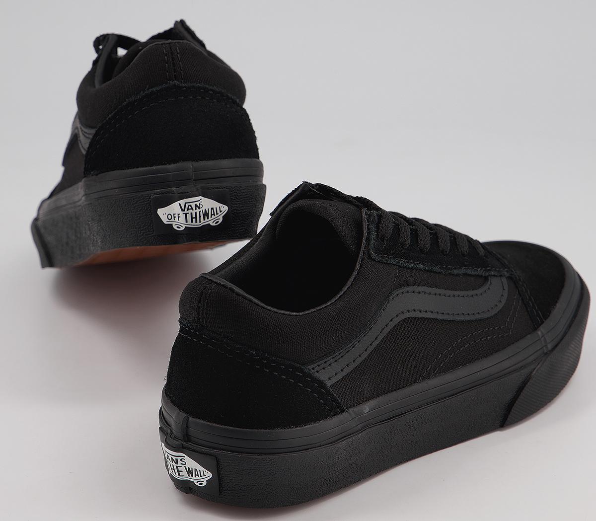 Vans Old Skool Lace K Trainers Vans Old Skool Lace K Trainers Black