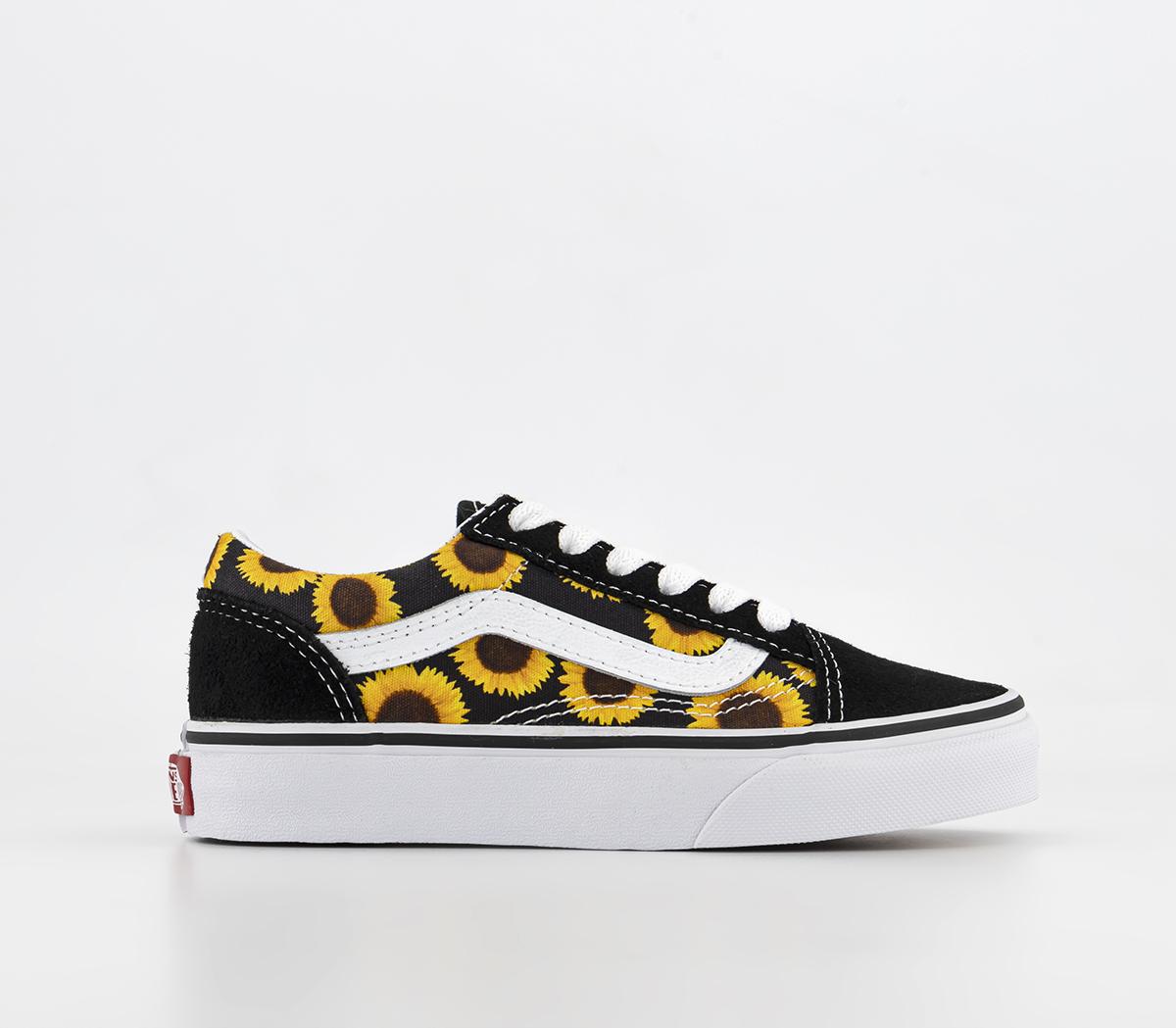 Elección resistencia paquete Vans Old Skool Lace Kids Trainers Sunflower Black Yellow - Unisex