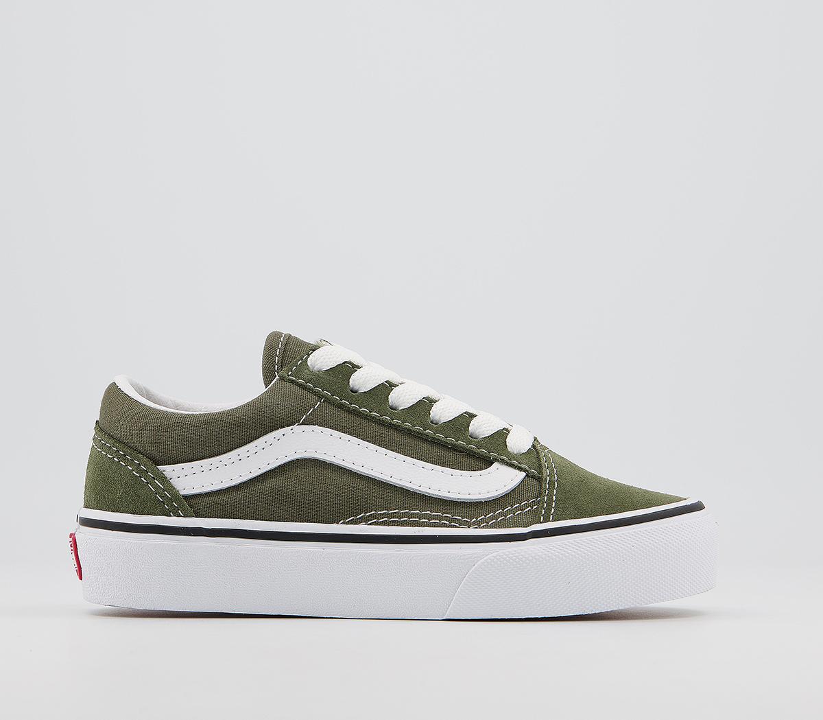 Vans trainers store kids olive