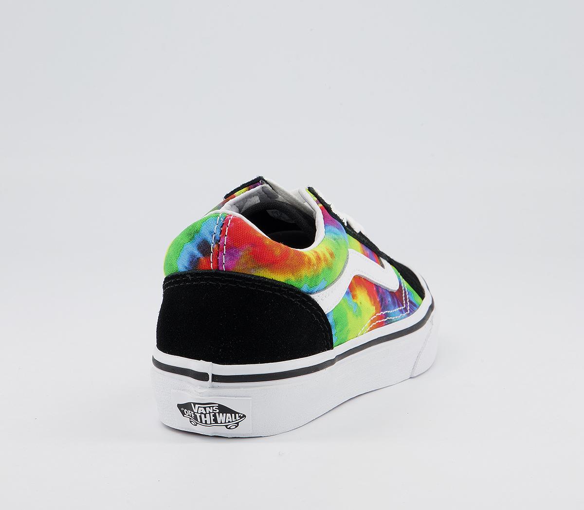 Vans Old Skool Lace Kids Trainers Vans Old Skool Lace Kids Trainers Tie Dye Multi True White