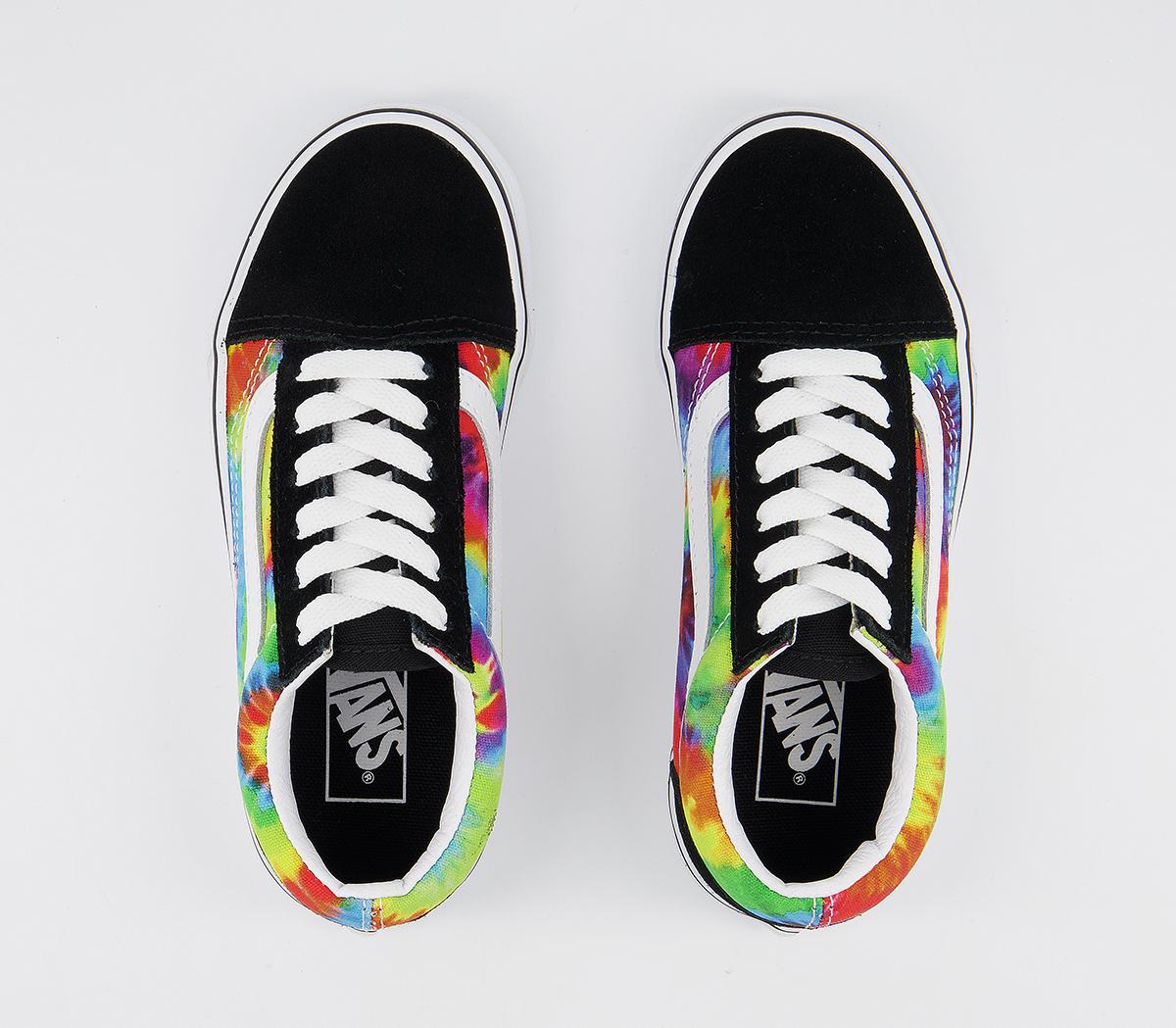 Vans Old Skool Lace Kids Trainers Vans Old Skool Lace Kids Trainers Tie Dye Multi True White