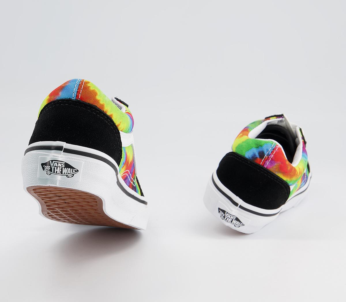 Vans Old Skool Lace Kids Trainers Vans Old Skool Lace Kids Trainers Tie Dye Multi True White