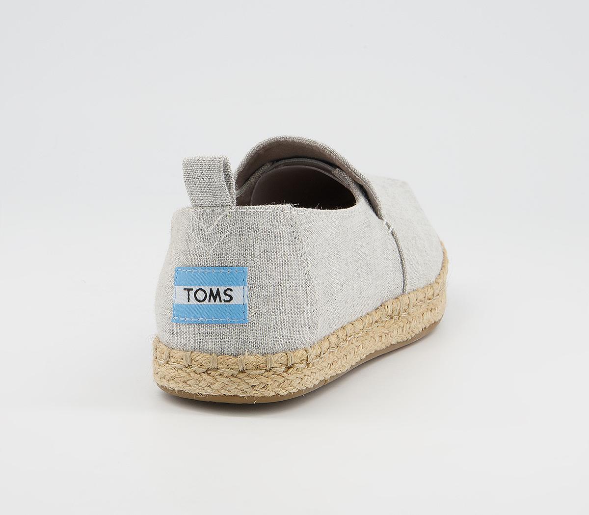TOMS Deconstructed Alpargata Espadrilles TOMS Deconstructed Alpargata Espadrilles Drizzle Grey Slub Chambray