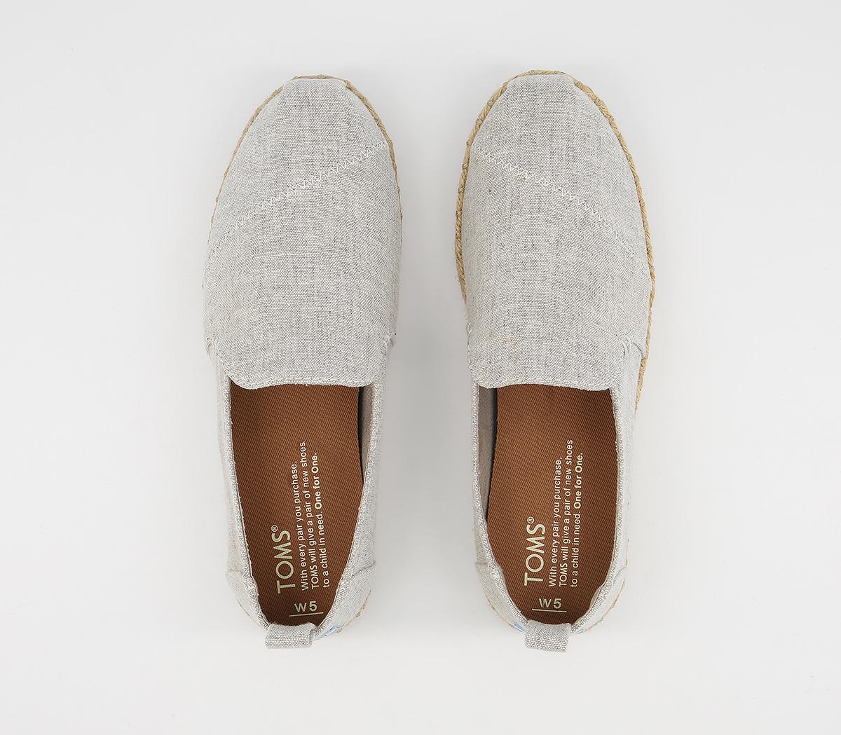 TOMS Deconstructed Alpargata Espadrilles TOMS Deconstructed Alpargata Espadrilles Drizzle Grey Slub Chambray