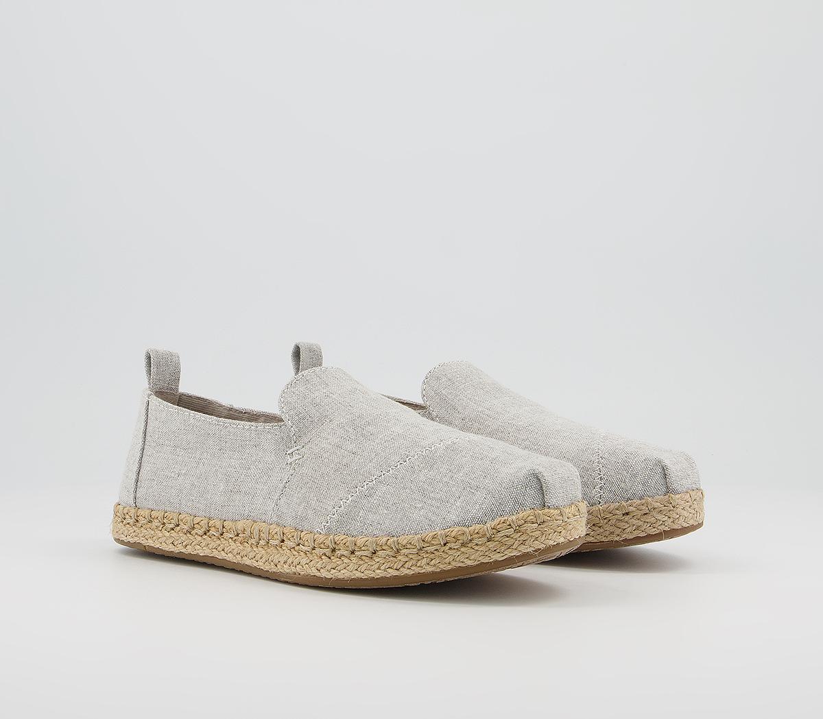 TOMS Deconstructed Alpargata Espadrilles TOMS Deconstructed Alpargata Espadrilles Drizzle Grey Slub Chambray