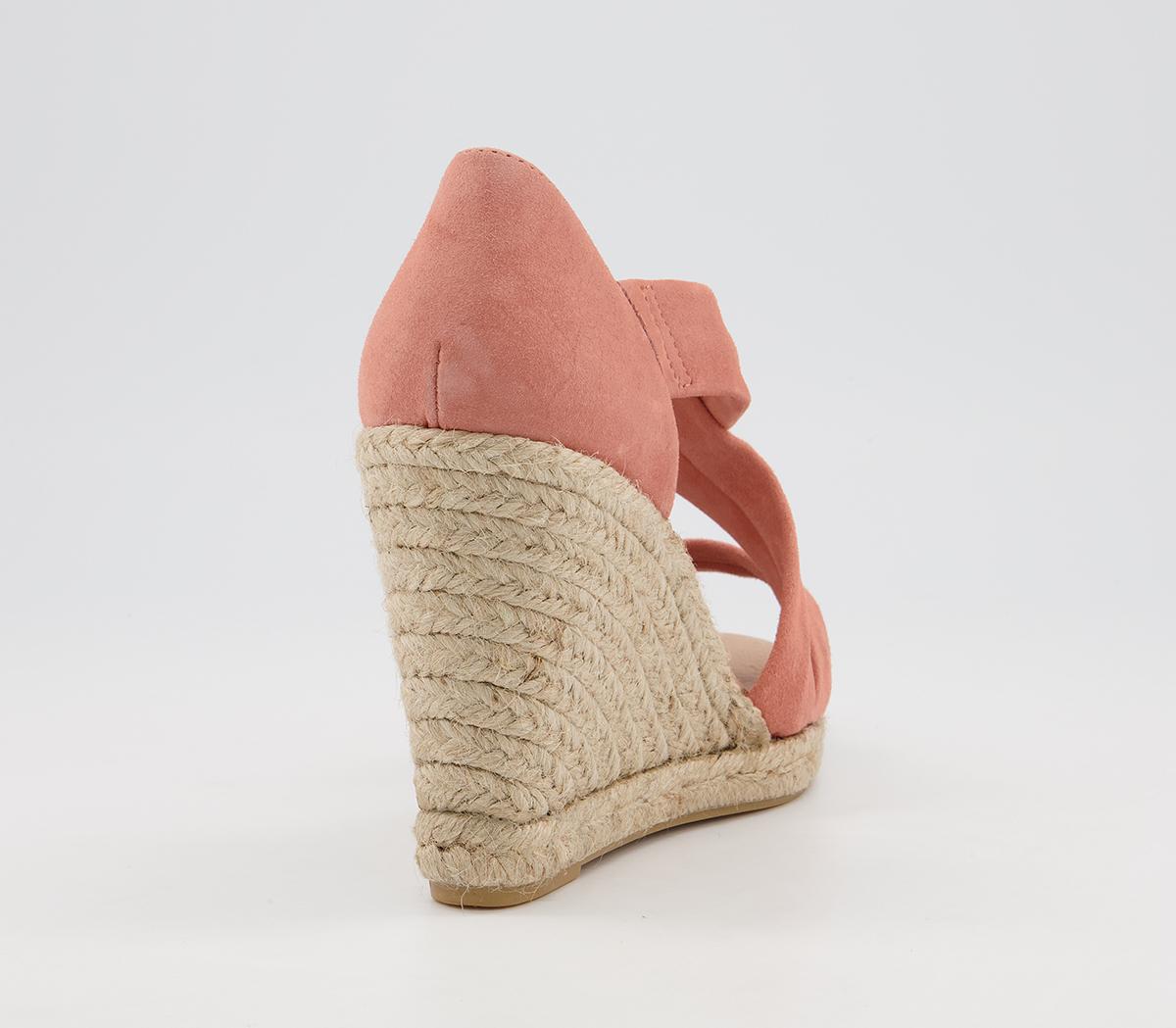 Office Holiday Cross Front Espadrille Wedges Office Holiday Cross Front Espadrille Wedges Peach Suede