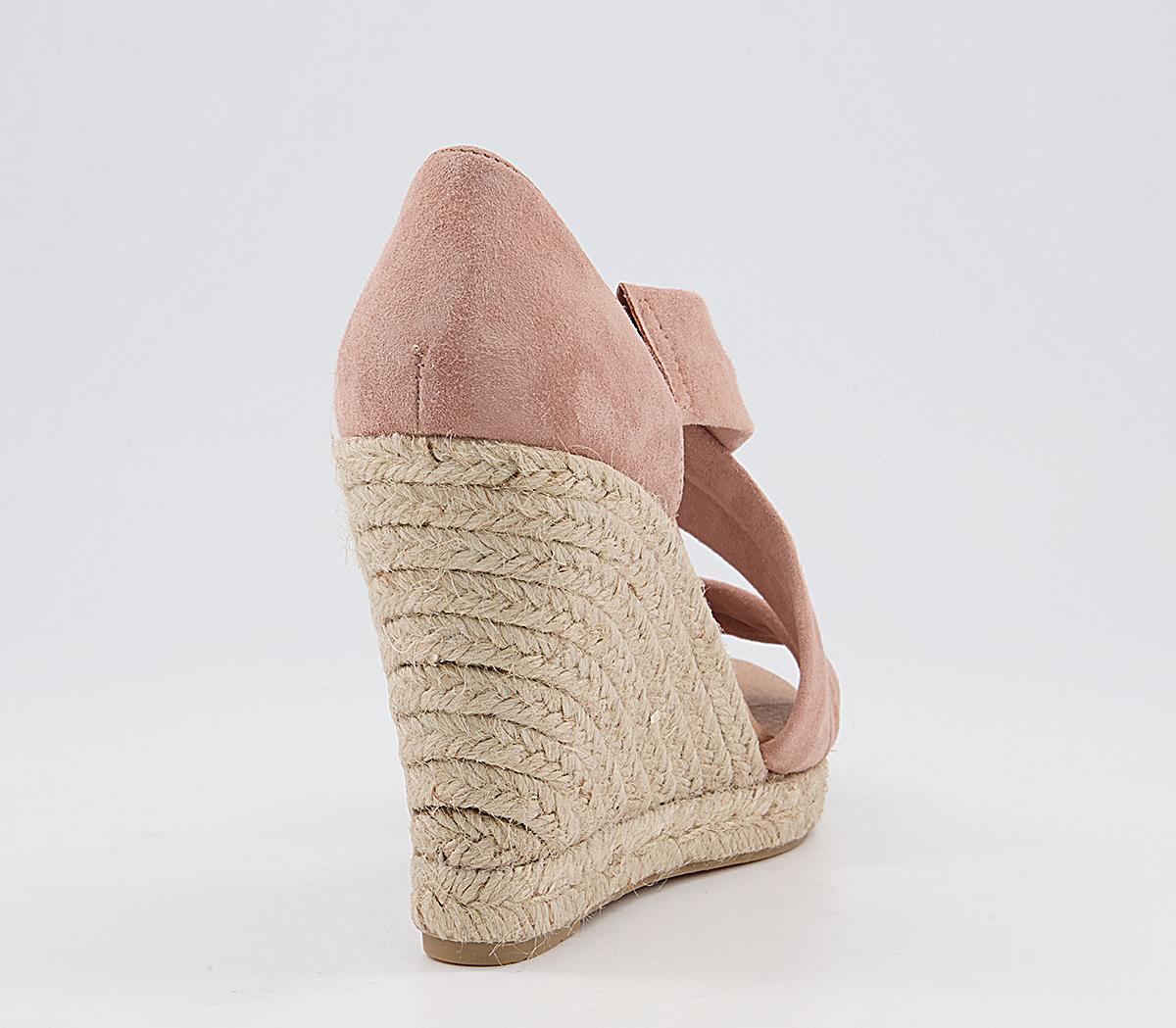 Office Holiday Wedge Espadrilles Office Holiday Wedge Espadrilles Nude Kid Suede
