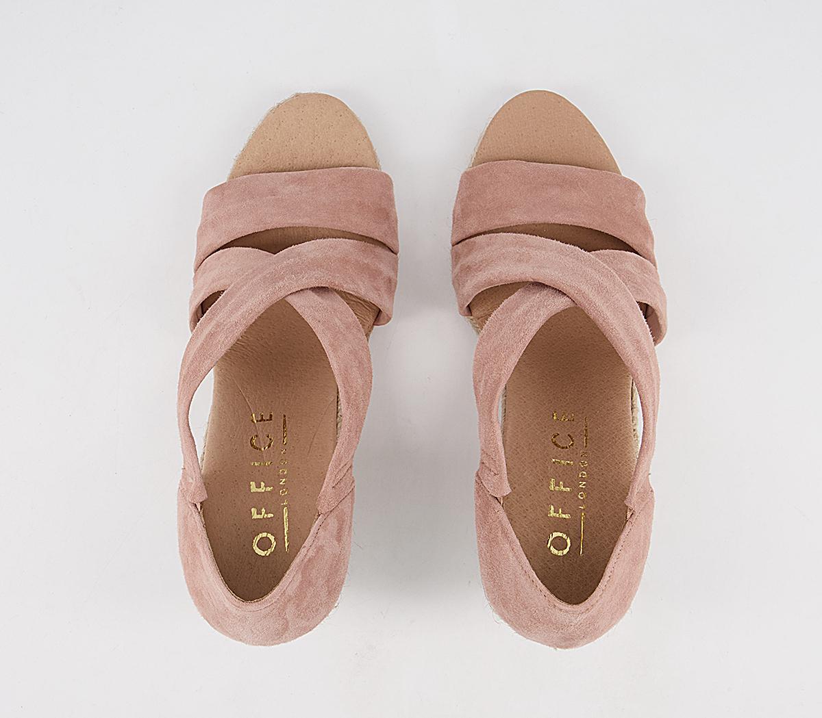Office Holiday Wedge Espadrilles Office Holiday Wedge Espadrilles Nude Kid Suede