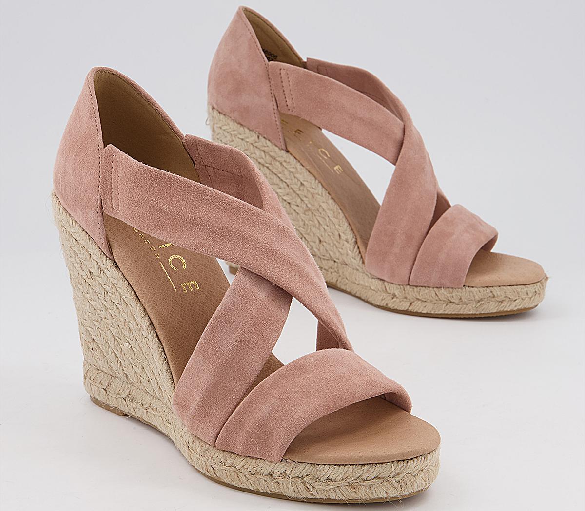 Office Holiday Wedge Espadrilles Office Holiday Wedge Espadrilles Nude Kid Suede