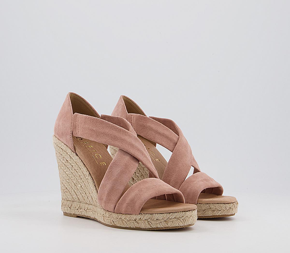 Office Holiday Wedge Espadrilles Office Holiday Wedge Espadrilles Nude Kid Suede