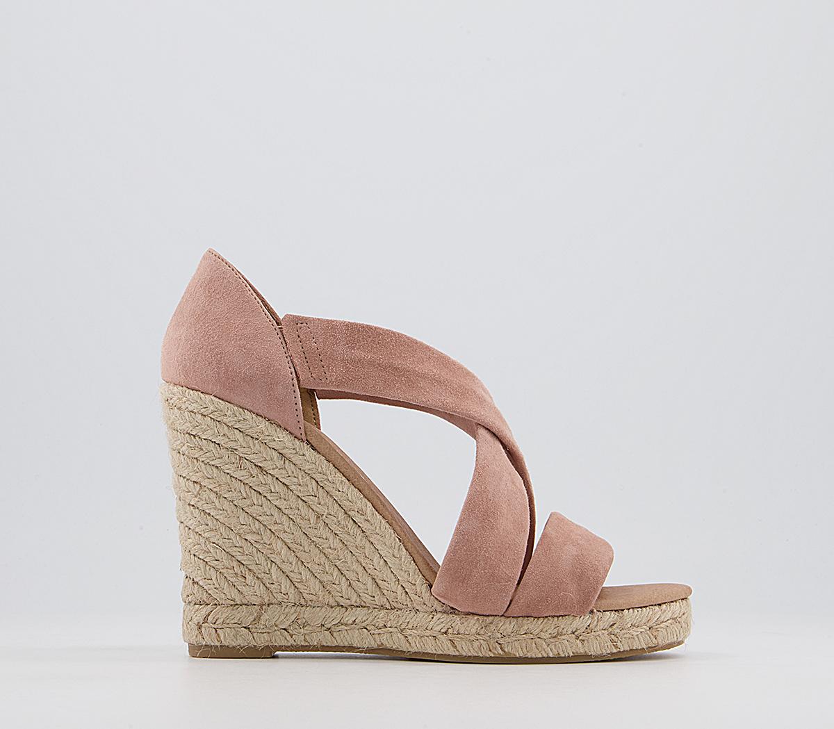 Office Holiday Wedge Espadrilles Office Holiday Wedge Espadrilles Nude Kid Suede
