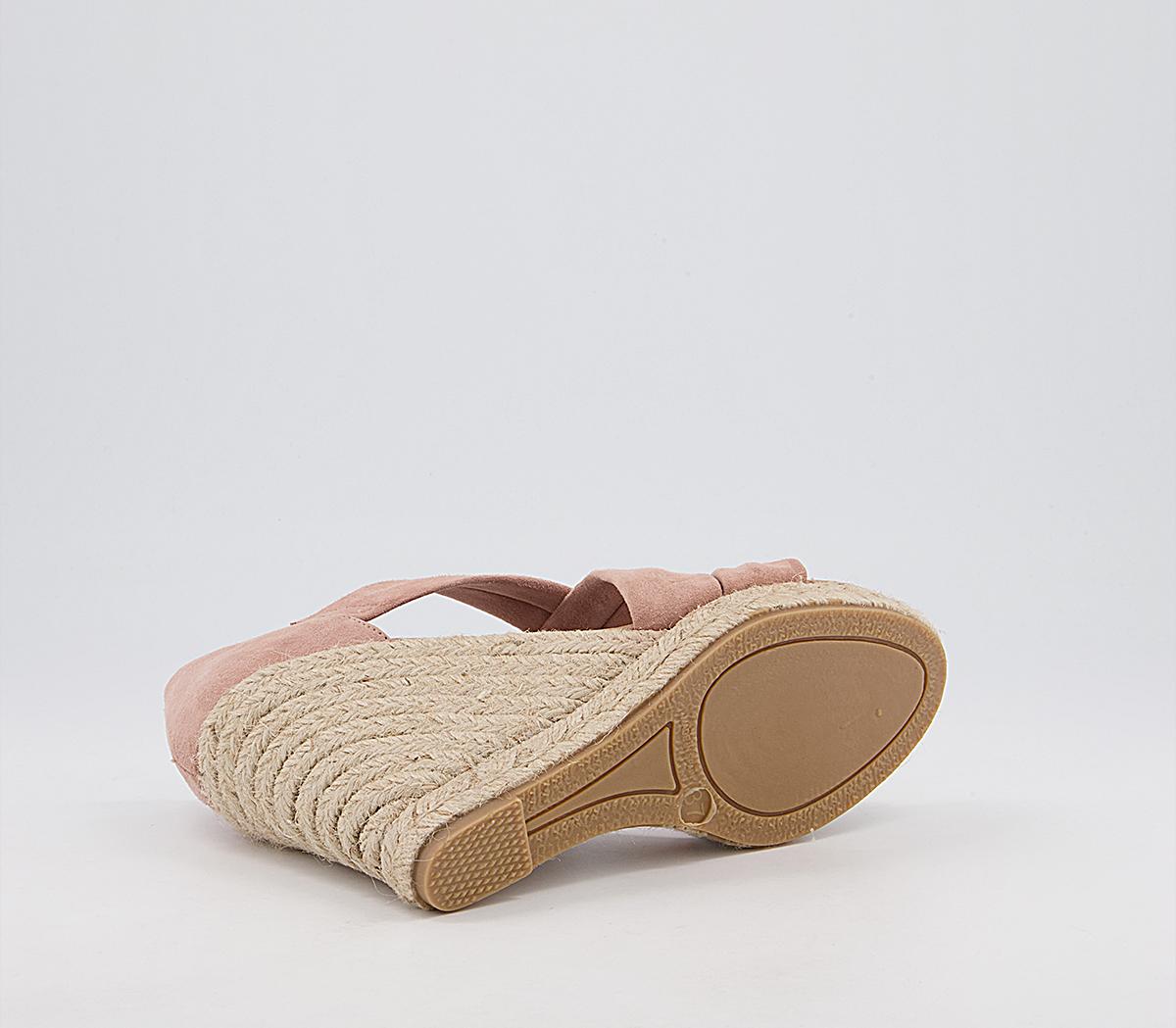 Office Holiday Wedge Espadrilles Office Holiday Wedge Espadrilles Nude Kid Suede