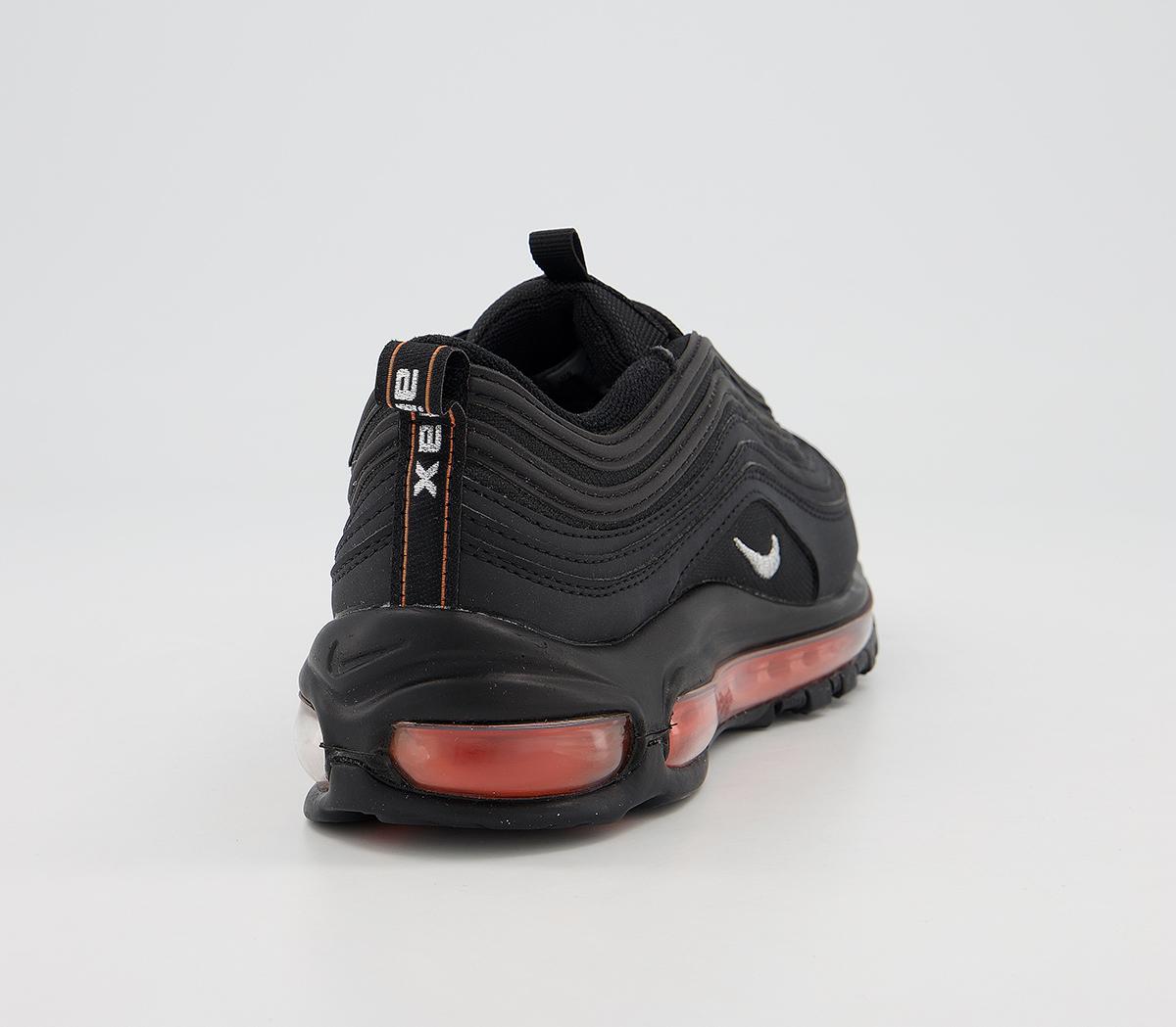 Nike Air Max 97 Gs Black Metallic Silver Total Orange Unisex