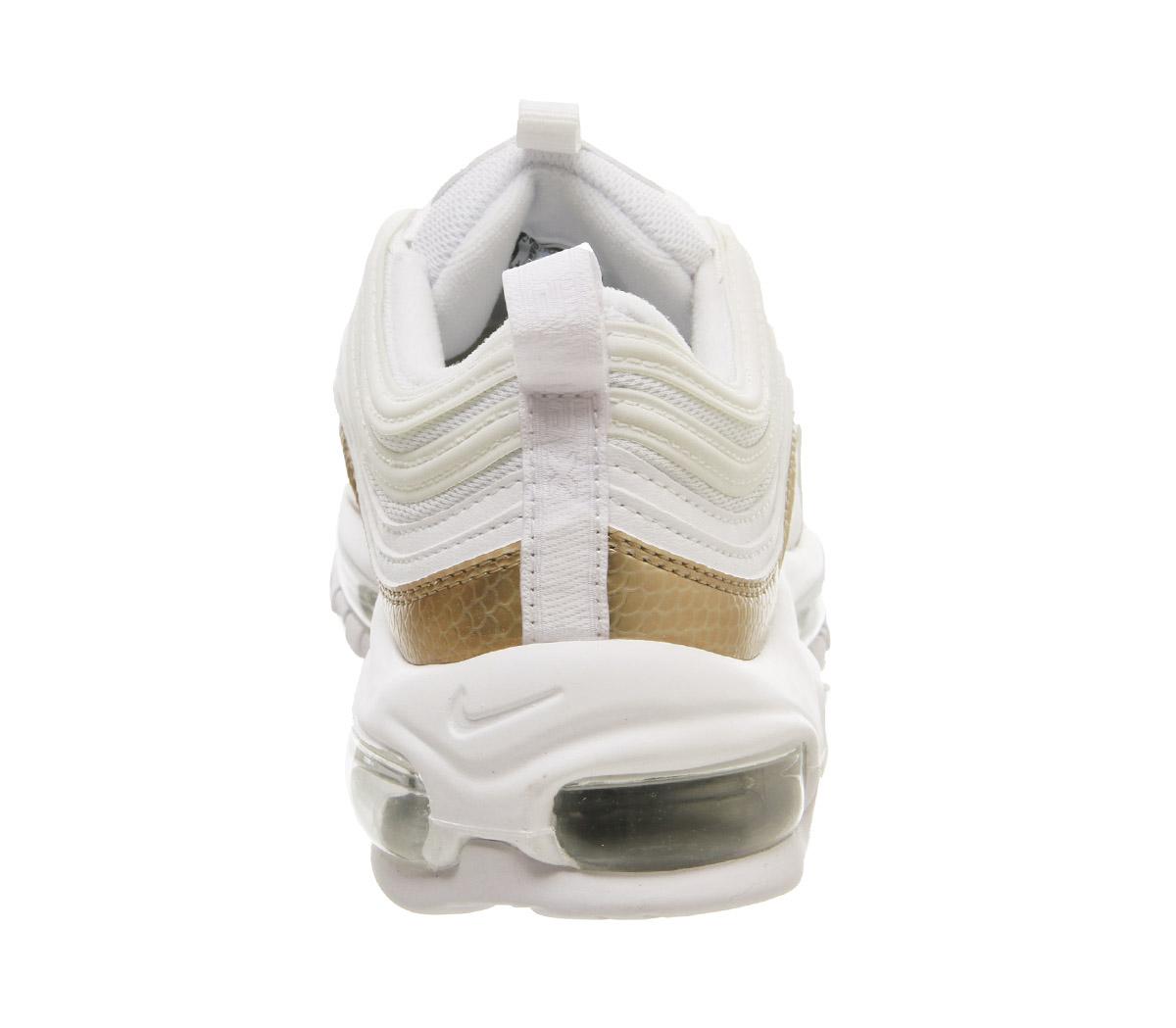 NikeAir Max 97 Gs TrainersWhite White Blush Gold