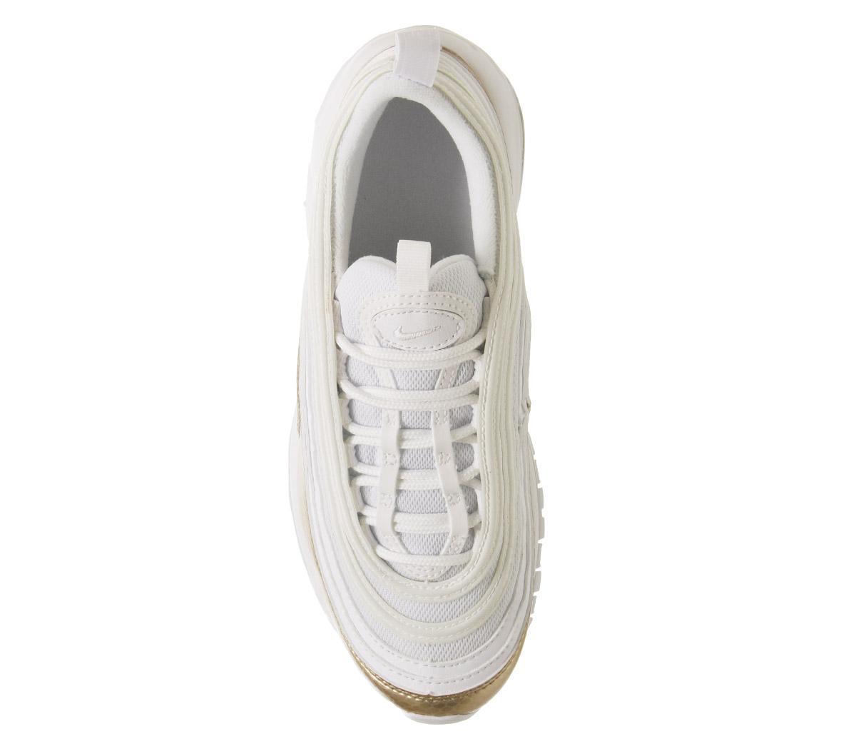 NikeAir Max 97 Gs TrainersWhite White Blush Gold